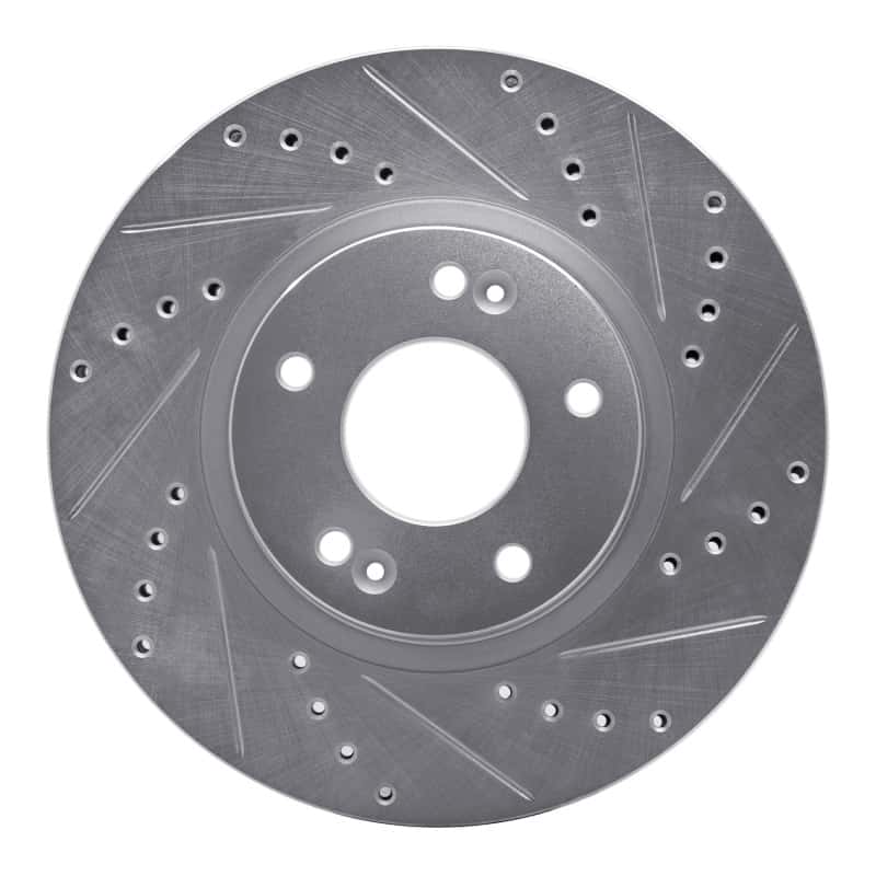 R1 Concepts — R1 2007-2009 Hyundai Santa Fe Front Right Drilled & Slotted Silver Brake Rotor
R1 Brake Rotor Drill - view 1