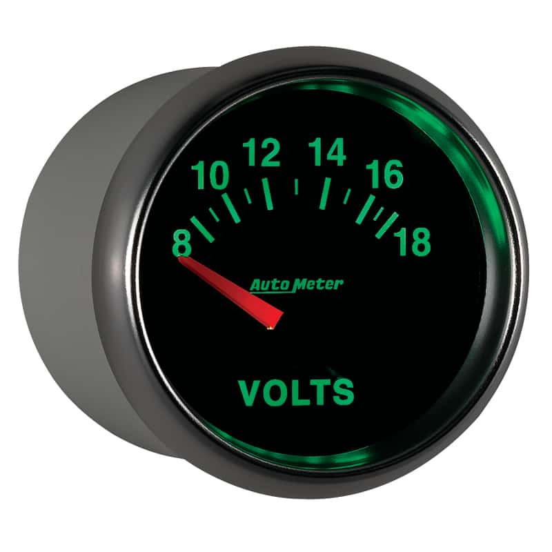 AutoMeter — Autometer GS 52mm 8-18 Volts Short Sweep Electronic Voltmeter Gauge
2-1/16" VOLTMETER, 8 - view 12