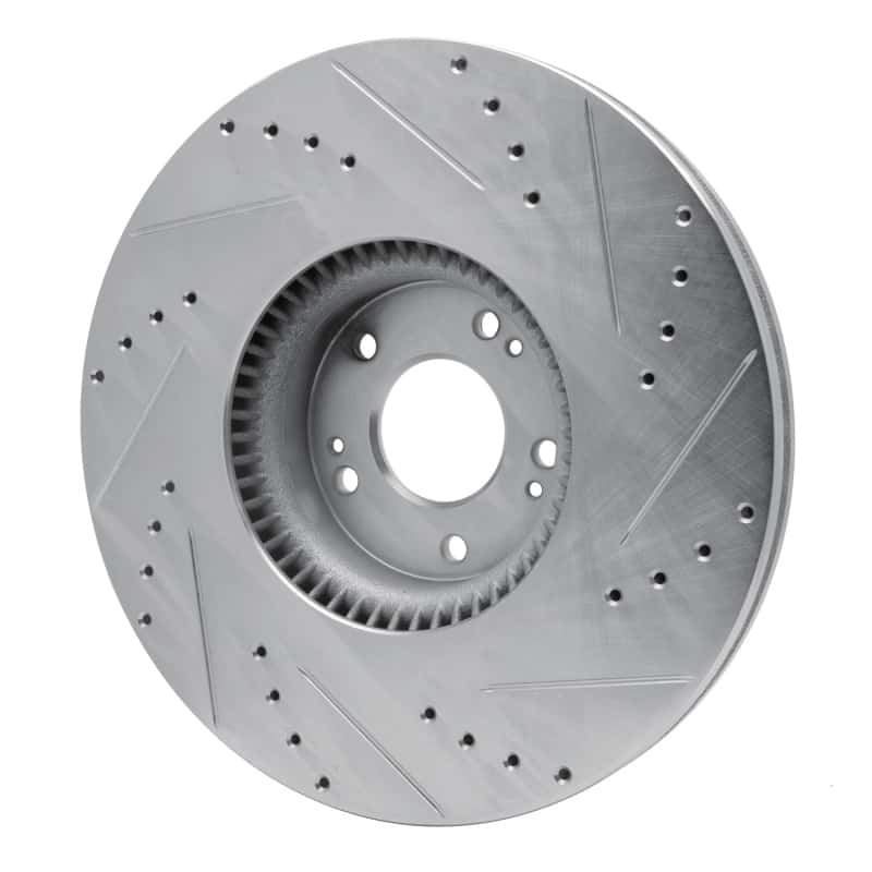 R1 Concepts — R1 12-17 Genesis G80 Front Left Drilled & Slotted Silver Brake Rotor
R1 Brake Rotor Drill - view 4