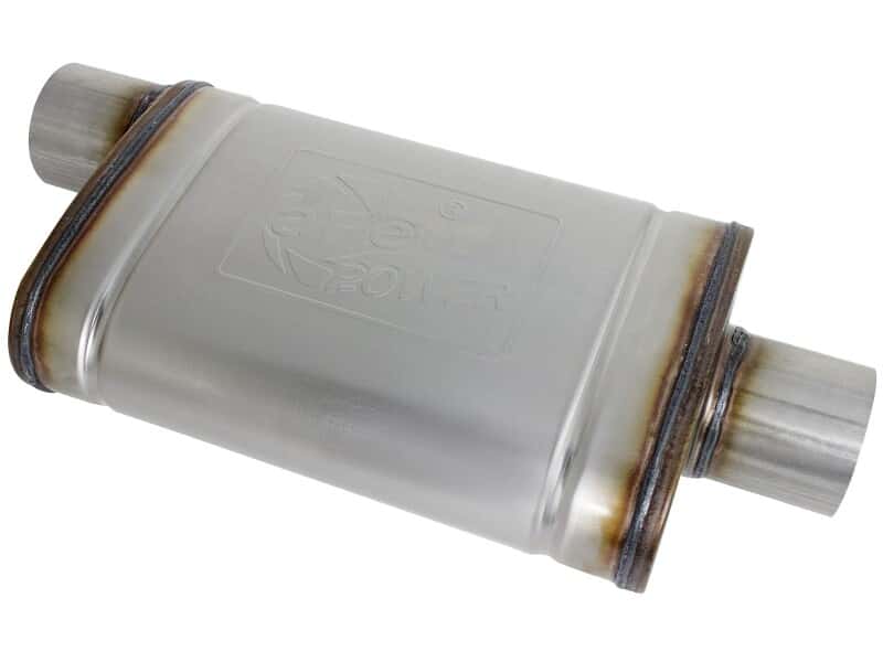 aFe — aFe Apollo GT Series 3in 409 Stainless Steel Muffler Upgrade 2019 GM Silverado/Sierra 1500 V8-6.2L
Muffler Upgrade - view 2