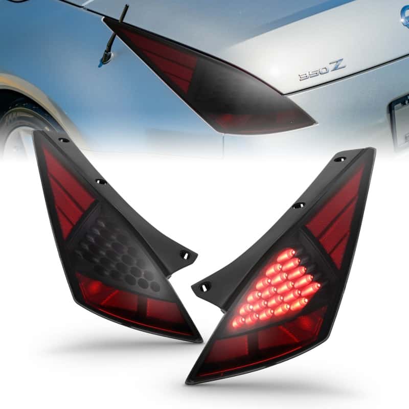 ANZO — ANZO 2003-2005 Nissan 350Z LED Taillights Smoke - view 1