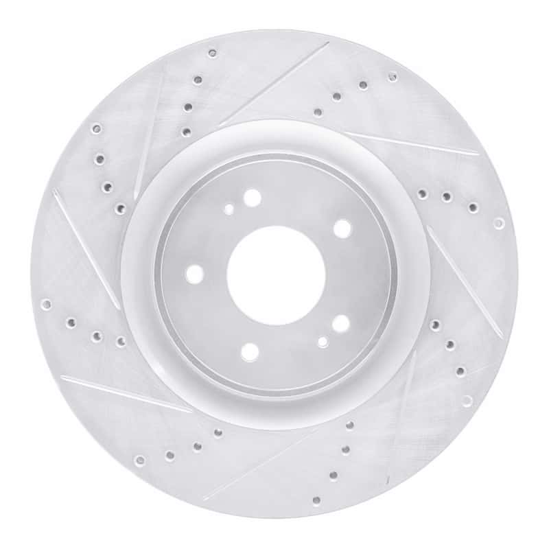 R1 Concepts — R1 08-15 Mitsubishi Lancer Front Left Drilled & Slotted Silver Brake Rotor
R1 Brake Rotor Drill - view 1