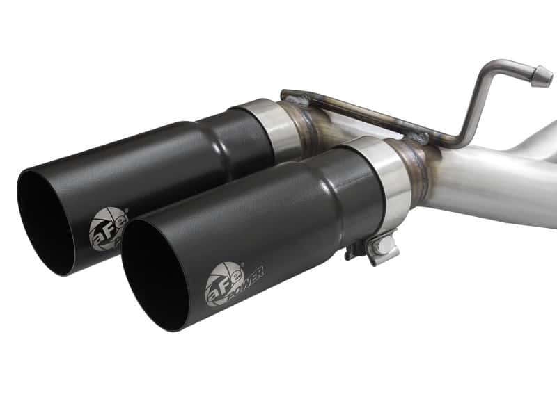 aFe — aFe Rebel 3in 409 SS Cat-Back Exhaust 2021 Ford F-150 V6 2.7L/3.5L (tt)/V8 5.0L w/ Black Tips
Cat-Back Exhaust - view 2