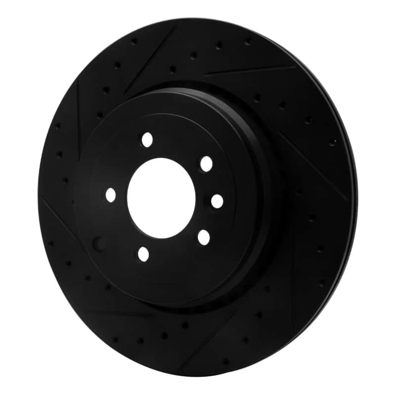 R1 Concepts — R1 10-13 Land Rover Range Rover Sport Rear Left Drilled & Slotted Black Brake Rotor
R1 Brake Rotor Drill - view 2