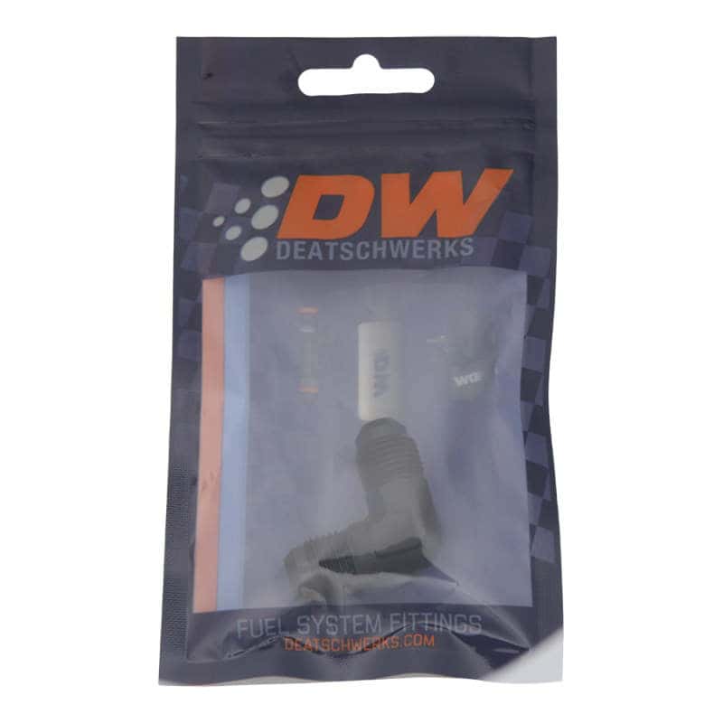 DeatschWerks — DeatschWerks 6AN Male Flare to 6AN Male Flare 90-Degree Fitting - Anodized Matte Black
Lines & Fittings - view 2