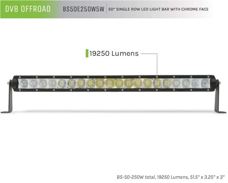 DV8 Offroad — DV8 Offroad 50in Light Bar Slim 250W Spot 5W CREE LED - Black
LED Light Bar - view 2