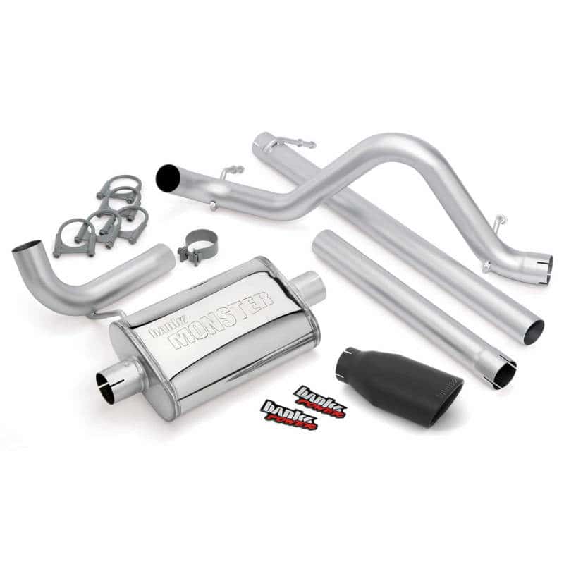 Banks Power — Banks Power 07-11 Jeep 3.8L Wrangler Unlimited - 4dr Monster Exh Sys - SS Single Exh w/ Black Tip
Performance Exhausts
Monster Exhaust - view 2