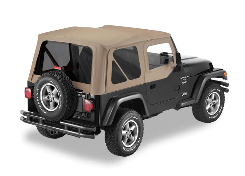 Bestop — Bestop A-Top For OEM - 97-02 Jeep Wrangler TJ Replace (Dark Tan Tinted Windows Door Skins Included)
Replace-A-Top for OE - view 1