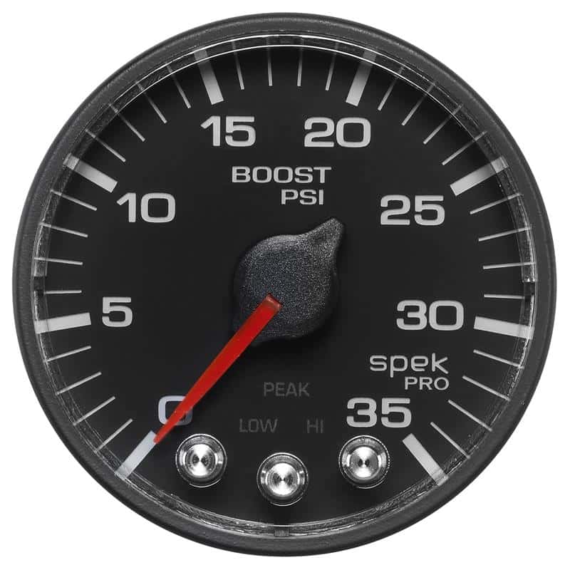 AutoMeter — Autometer Spek-Pro Gauge Boost 2 1/16in 35psi Stepper Motor W/Peak & Warn Black/Black
GA 2" BST 35 BFB SPK - view 2