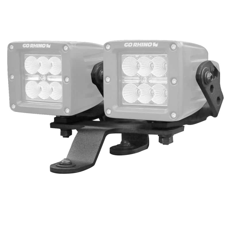 Go Rhino — Go Rhino 18-20 Jeep Wrangler JL/JLU/Gladiator JT Light Mount - Two 3in Cubes
WS Cowl Mount - view 6