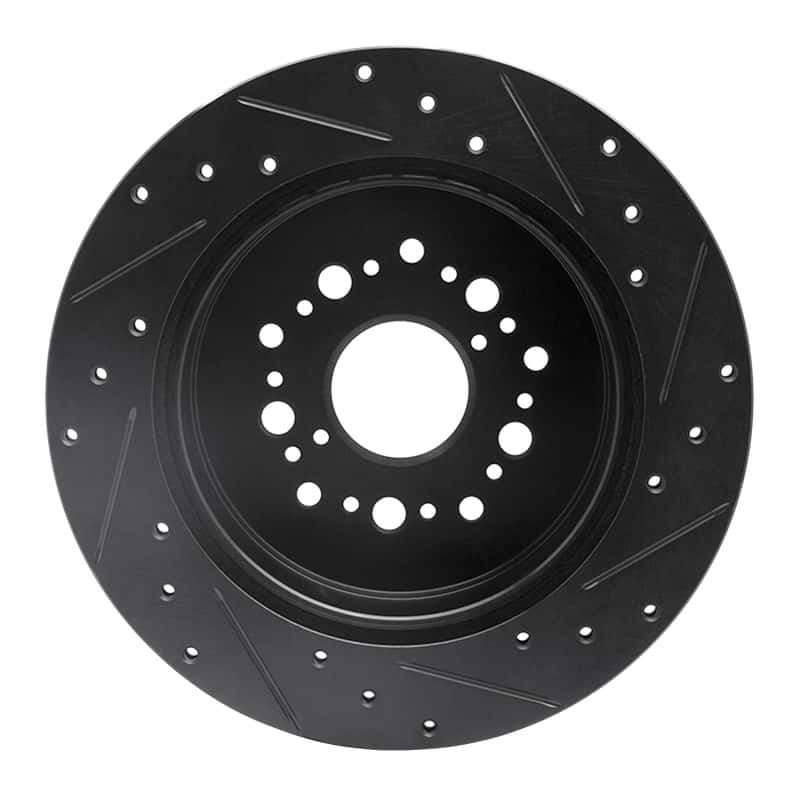 R1 Concepts — R1 92-00 Lexus LS400 Rear Left Drilled & Slotted Black Brake Rotor
R1 Brake Rotor Drill - view 5