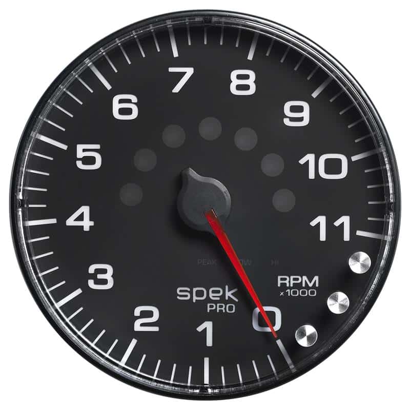 AutoMeter — Autometer Spek-Pro Gauge Tachometer 5in 11K Rpm W/Shift Light & Peak Mem Black/Black
GA 5" 11KRPM BFB SPK - view 4
