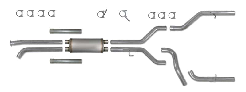 Diamond Eye Performance — Diamond Eye KIT 3-1/2in Catback DUAL GAS AL TOYOTA TUNDRA 5.7L 07-10
KIT; 3.5in.; CBDL; A - view 1