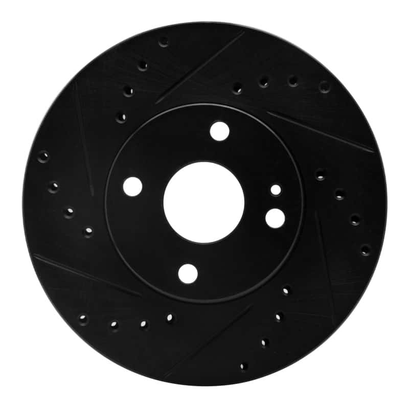 R1 Concepts — R1 94-02 Mazda Miata Front Left Drilled & Slotted Black Brake Rotor
R1 Brake Rotor Drill - view 1