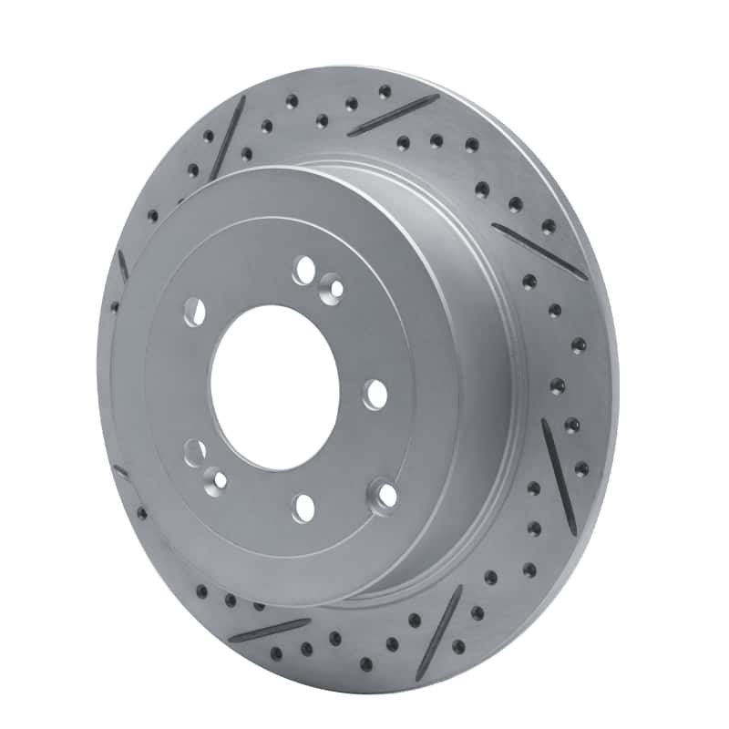 R1 Concepts — R1 16-22 Hyundai Tucson Rear Left Drilled & Slotted Geo-Carbon Rotor - view 2