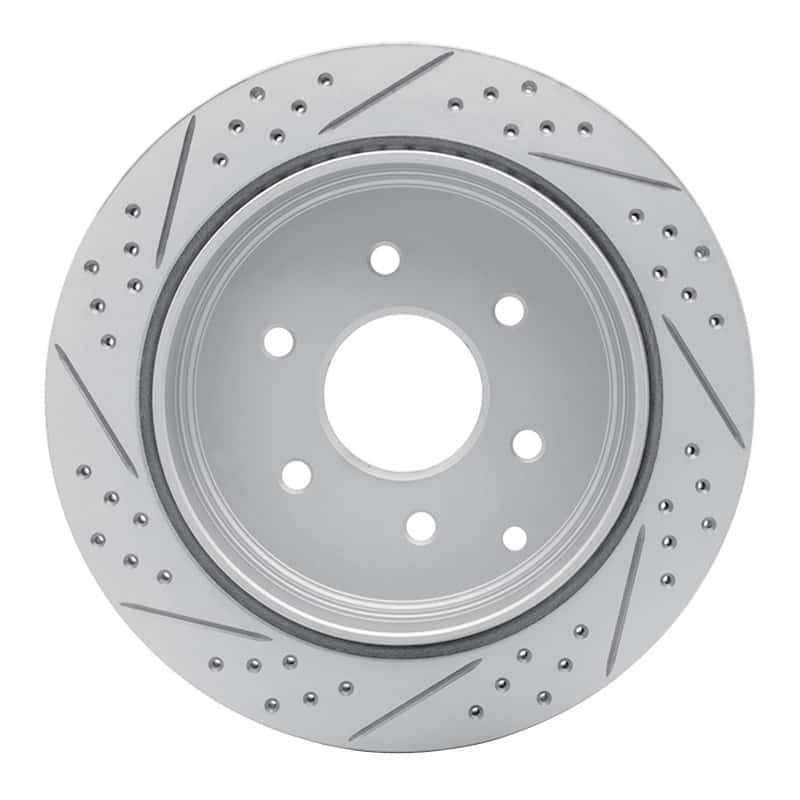 R1 Concepts — R1 10-24 Infiniti Qx56 Rear Right Drilled & Slotted Geo-Carbon Rotor - view 5