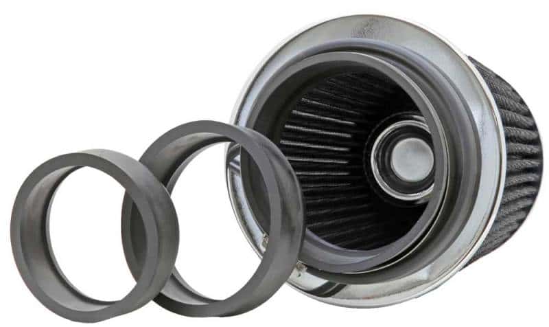 K&N Engineering — K&N Universal Filter Chrome Round Tapered White - 4in Flange ID x 1.125in Flange Length x 5.5in H
Universal Clamp-On A
Clamp-on Air Filter - view 4