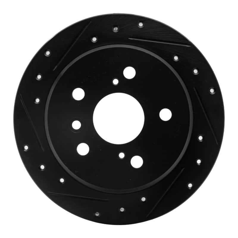 R1 Concepts — R1 02-08 Lexus ES300 Rear Left Drilled & Slotted Black Brake Rotor
R1 Brake Rotor Drill - view 1
