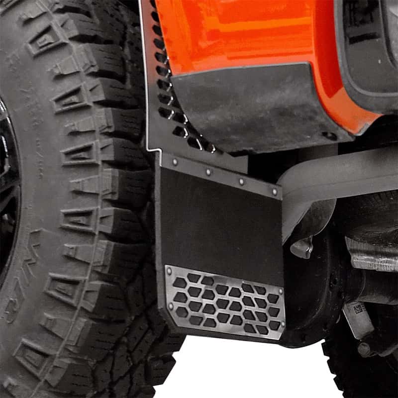 Putco — Putco 15-19 Chevy Silv/Sierra HD Dually - (Rear) - Set of 2 Mud Skins - Brushed SS w/ Hex Shield
Mud Flap - view 7