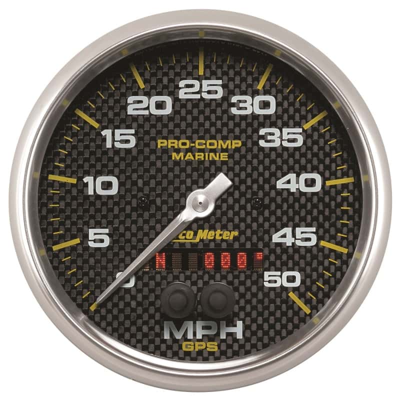 AutoMeter — Autometer Speedometer Gauge 5 inch 50MPH GPS Marine Carbon Fiber
5" SPD GPS 50 MCF - view 4