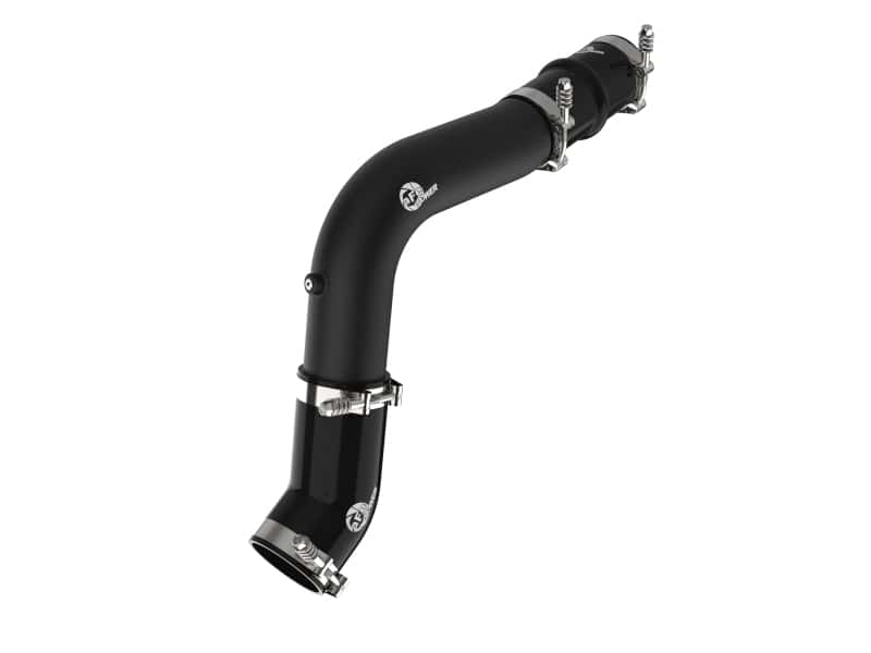 aFe — aFe 19-23 RAM Diesel L6-6.7L BladeRunner 3.5 IN Aluminum Hot Charge Pipe - Black
Hot Charge Pipe - view 1