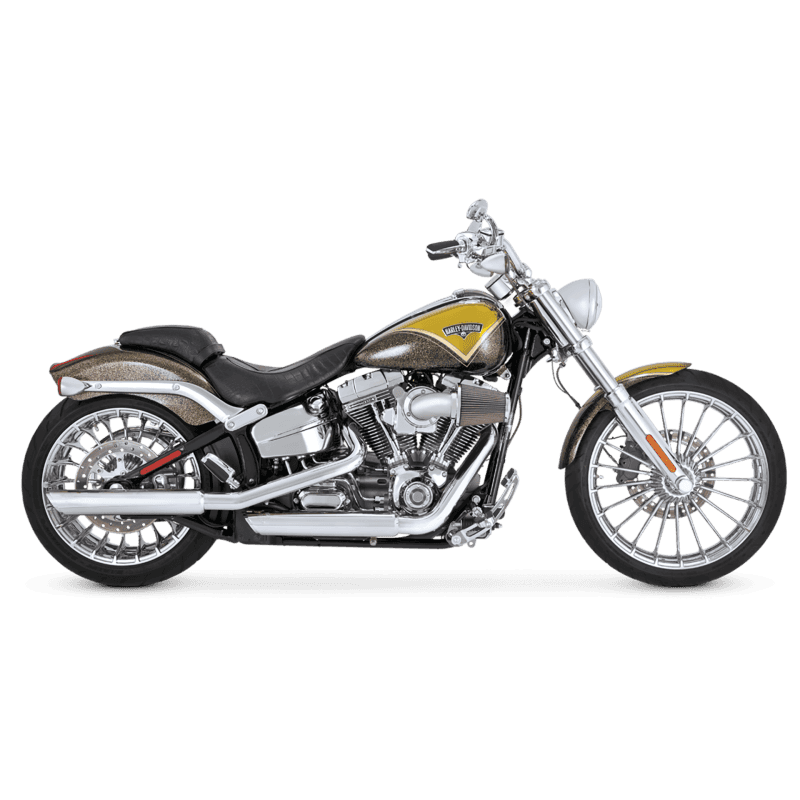 Vance and Hines — Vance & Hines HD Dyna 91-17 3In Twin Slash Slip PCX Slip-On Exhaust - view 2