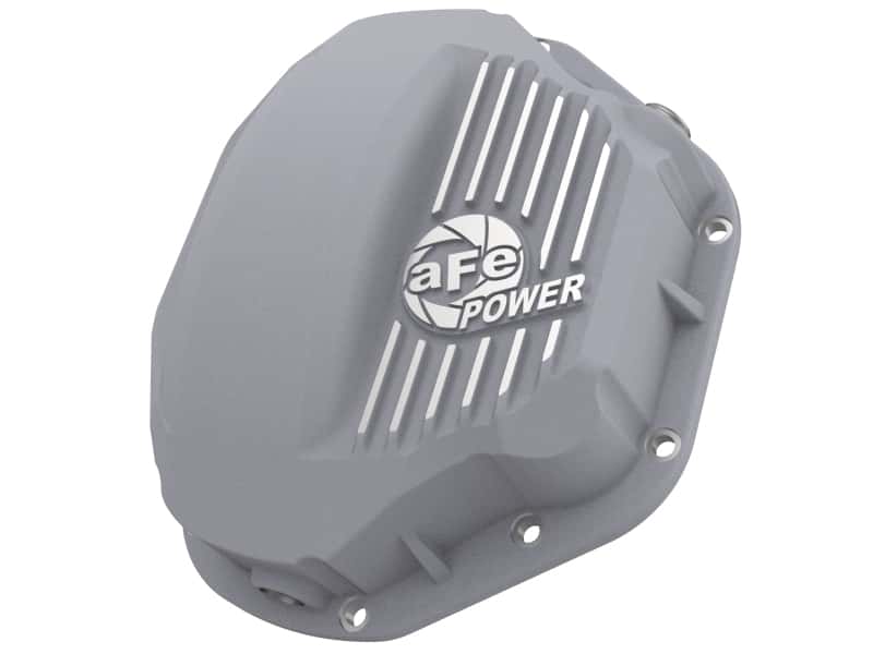 aFe — aFe Rear Differential Cover (Raw; Street Series); Dodge Diesel Trucks 94-02 L6-5.9L (td)
Differential Cover - view 1