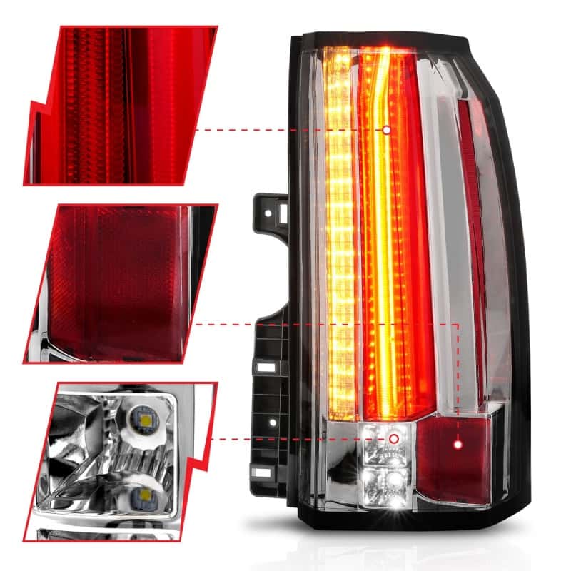 ANZO — ANZO 2015-2017 GMC Yukon/Yukon XL LED Taillights Chrome
Tail Light Set
TailLightSet - view 4