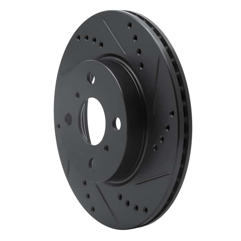 R1 Concepts — R1 12-15 Scion IQ Front Right Drilled & Slotted Black Brake Rotor
R1 Brake Rotor Drill - view 2