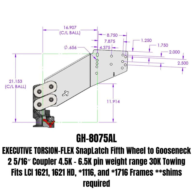 GEN-Y Hitch — Gen-Y Executive Torsion-Flex Auto 5th Wheel to Gooseneck 2-5/16in Coupler (4.5K-6.5K PW)
Gooseneck Hitch - view 2