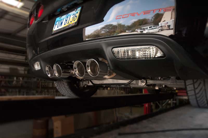 Stainless Works — Stainless Works 2009-13 C6 Corvette Axle Back 2-1/2in Dual Chambered Turbo Mufflers Quad 4in Tips
Exhaust System - view 11