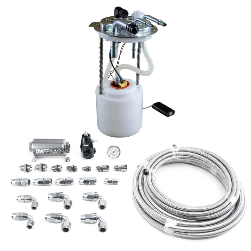 DeatschWerks — DeatschWerks 05-19 Yukon/Tahoe/Suburban DW400 Pump Module and Return SS PTFE Plumbing Kit
DW400 Pump Module
Modules - view 1