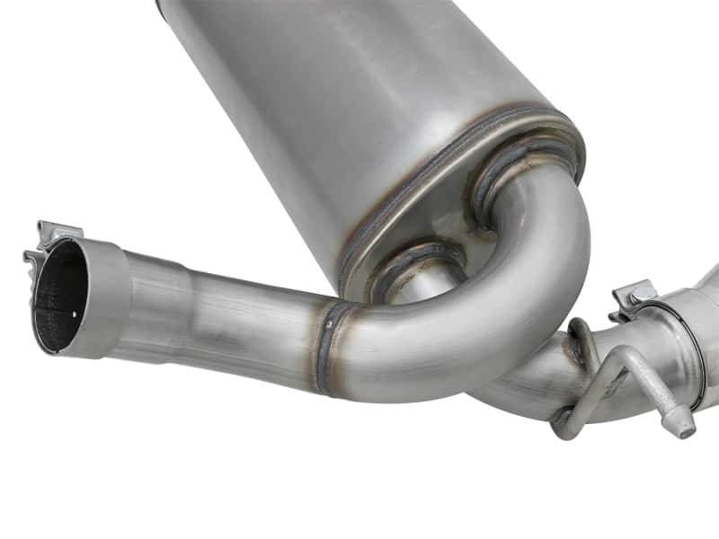 aFe — aFe Rebel Series 2.5in 409 SS Axle-Back Exhaust w/Polished Tips 07+ Jeep Wrangler (JK) V6 3.6L/3.8L
Axle-Back Exhaust - view 3