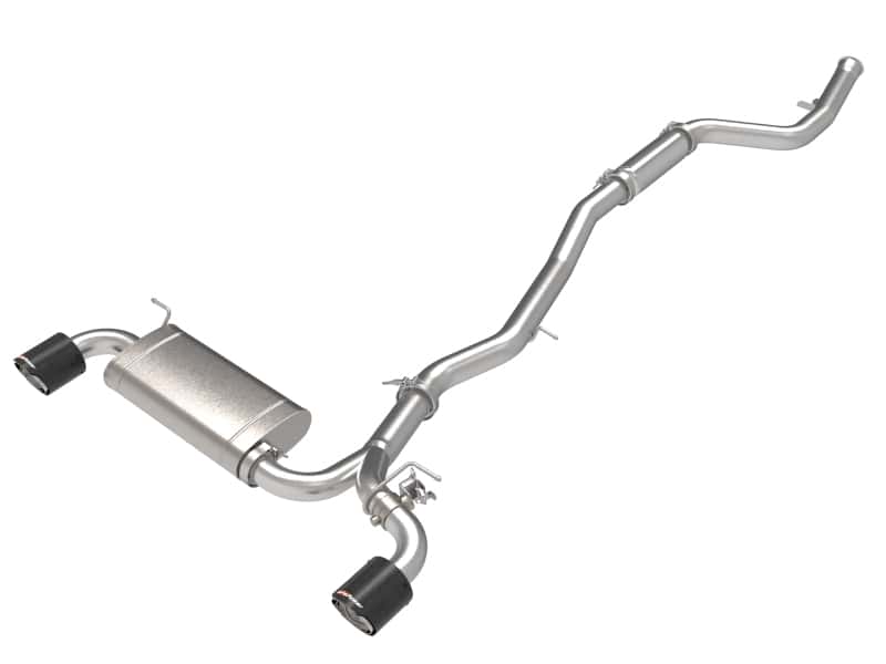 aFe — aFe POWER Takeda 2021 Toyota Supra 2.0L (t) 2.5in-3in 304 SS CB Exhaust w/ Carbon Tips
Cat-Back Exhaust - view 1