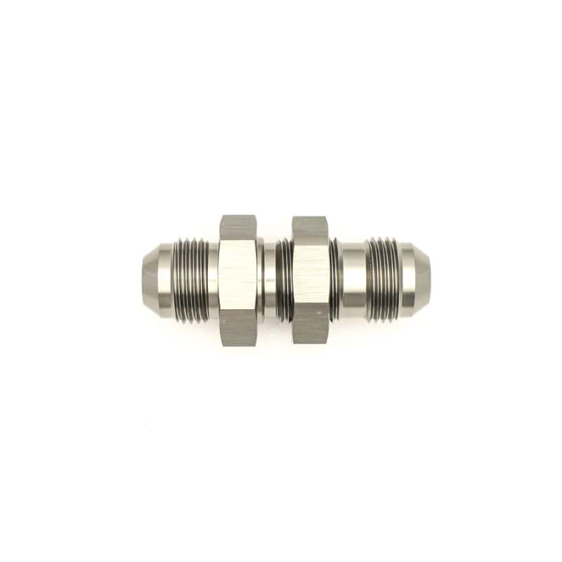 DeatschWerks — DeatschWerks 8AN Male Flare To 8AN Male Flare Bulkhead Adapter (Incl. Nut) - view 3