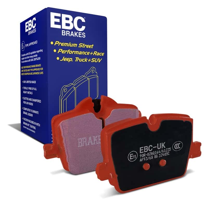 EBC — EBC 2019+ Toyota GR Supra (w/13in Rear Rotor) Redstuff Rear Brake Pads
Disc Brake Pad - view 2