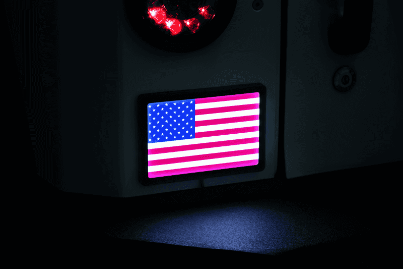 Kuryakyn — Kuryakyn Freedom Flag LED 4in X 6in Black - view 2