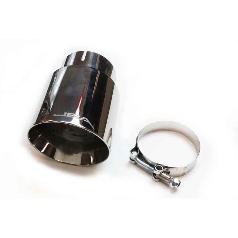 JBA — JBA 3in x 4in x 7-5/8in Double Wall Polished Chrome Tip - Clamp On
Chrome Tip - view 2