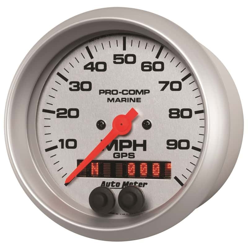 AutoMeter — Autometer Marine Silver 3-3/8in 100MPH GPS Speedometer Gauge
3.4" SPD GPS 100 MS - view 5