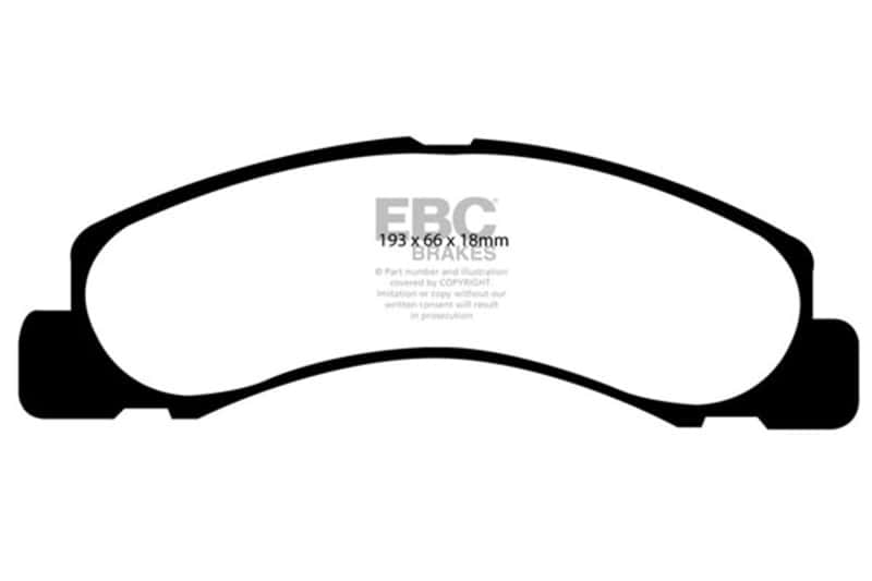 EBC — EBC 00-02 Ford Excursion 5.4 2WD Yellowstuff Front Brake Pads
Disc Brake Pad - view 1
