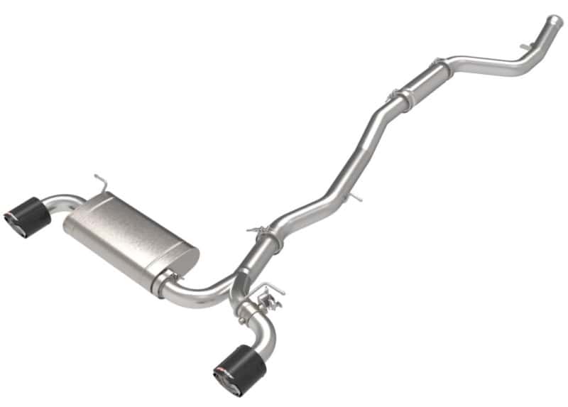 aFe — aFe POWER Takeda 2021 Toyota Supra 2.0L (t) 2.5in-3in 304 SS CB Exhaust w/ Carbon Tips
Cat-Back Exhaust - view 2