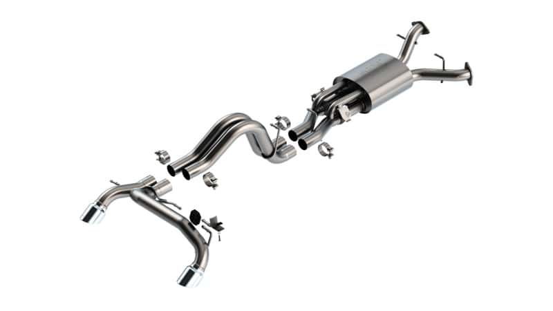 Borla — Borla 22-24 Ford Bronco Raptor V6 Turbo AT 2WD / 4WD ATAK Catback Exhaust w/ 4in Chrome Tips
Cat-Back System - view 1