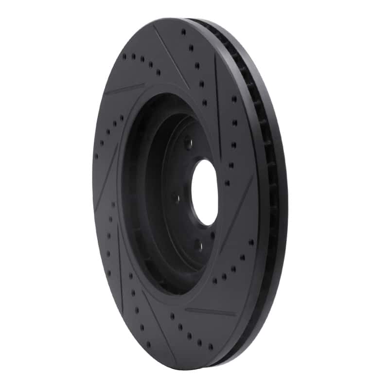 R1 Concepts — R1 08-25 Infiniti QX70 Front Left Drilled & Slotted Black Brake Rotor
R1 Brake Rotor Drill - view 4