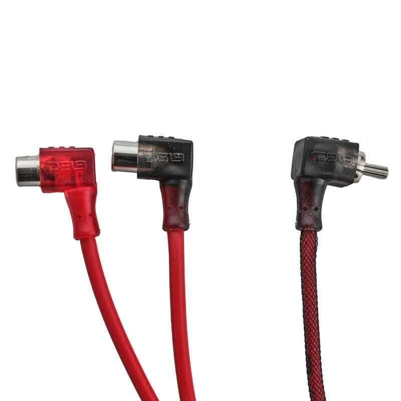 DS18 — DS18 Level 2 RCA Wire Y Connector 1 Male to 2 Females Smart 90-Degree Connectors - view 2