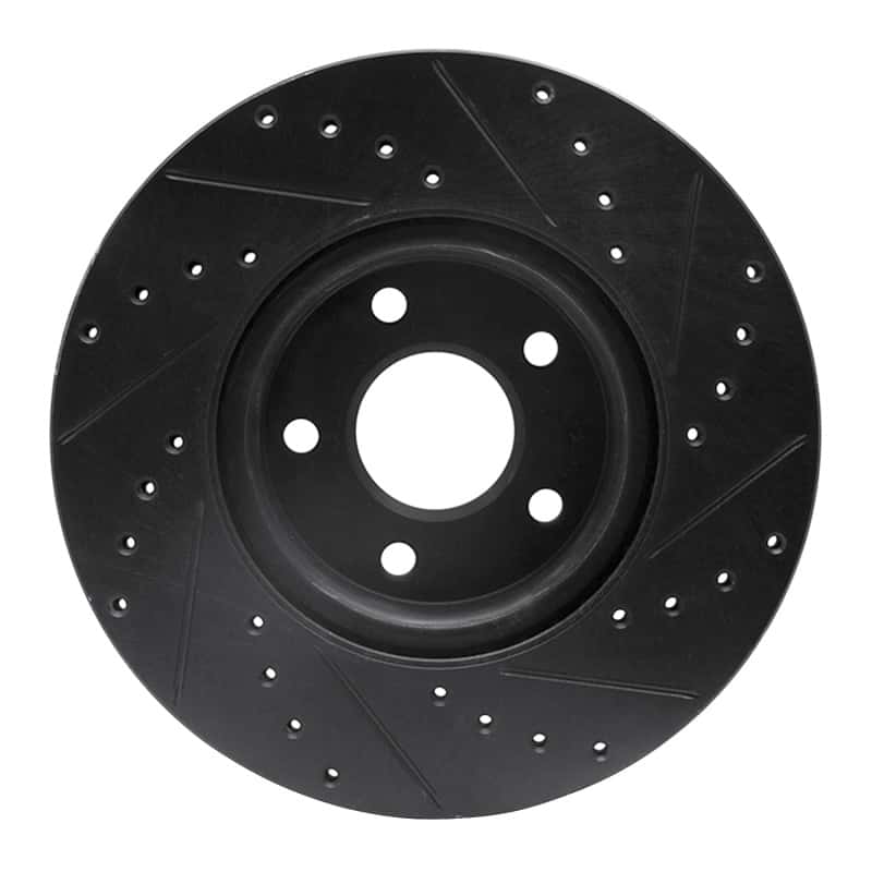 R1 Concepts — R1 04-19 Ford C-MAX Front Left Drilled & Slotted Black Brake Rotor
R1 Brake Rotor Drill - view 5