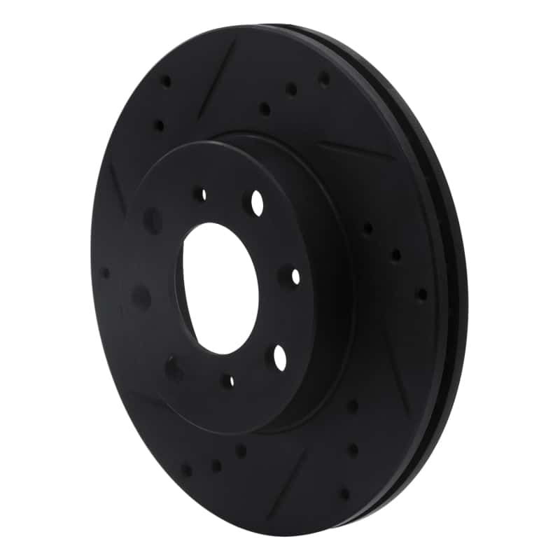 R1 Concepts — R1 90-00 Honda Civic Wagon Front Left Drilled & Slotted Black Brake Rotor
R1 Brake Rotor Drill - view 2