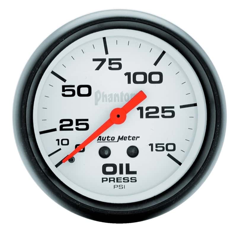 AutoMeter — Autometer Phantom 66.7mm 0-150 PSI Mechanical Oil Pressure Gauge
2-5/8" OIL PRESS, 0- - view 1