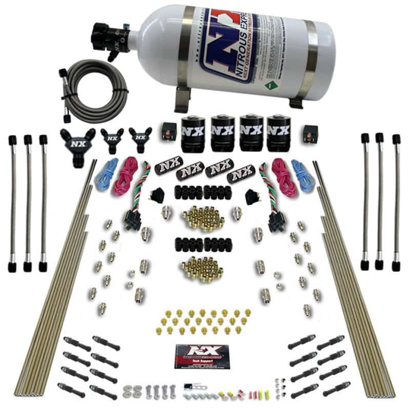 Nitrous Express — Nitrous Express 8 Cyl Dry Direct Port Dual Stage 4 Solenoids Nitrous Kit (200-600HP) w/10lb Bottle
Injection System Kit
N2OSys - view 3