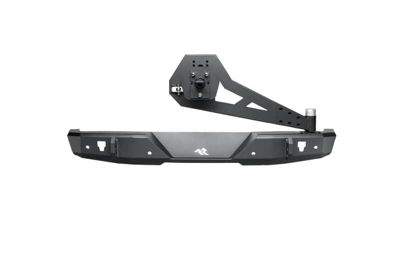 Rugged Ridge — Rugged Ridge 18-22 Jeep Wrangler (JL) Rubicon/Spt 2dr HD Rear Bumper w/Swing Out Tire Carrier - Blk
OFFROAD_BUMPERS
Bumper- Rear - view 1