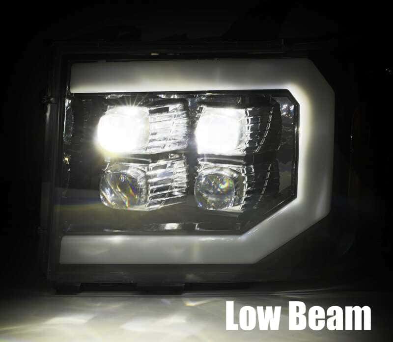 AlphaRex — AlphaRex 07-13 GMC 1500HD NOVA LED Proj Headlight Plank Style Gloss Blk w/Activ Light/Seq Signal/DRL
Projector Headlights - view 6